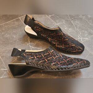 Pikolinos Perforated Leather Sandal With 1.5" Heels